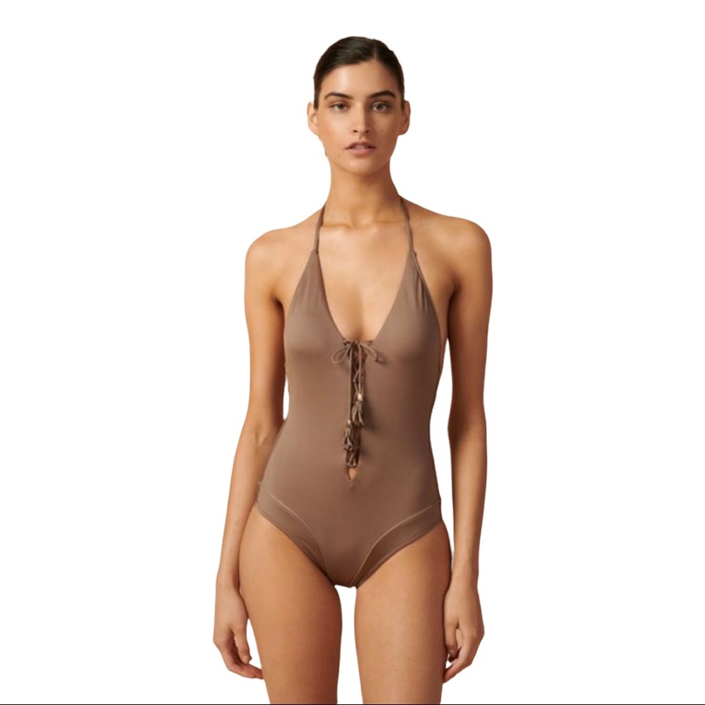 PAOLITA Lace-Up Swimsuit
